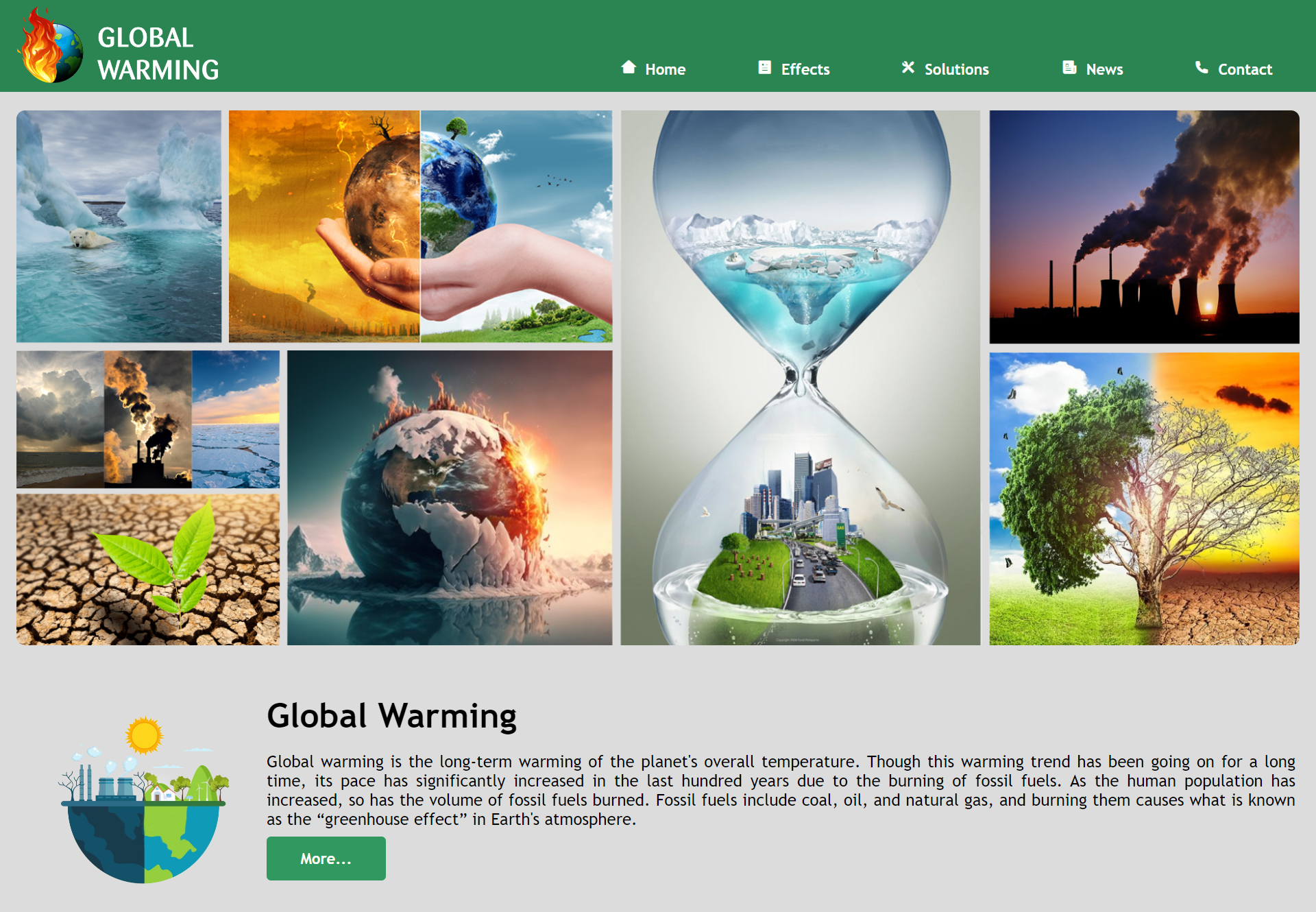 Global Warming Website Image